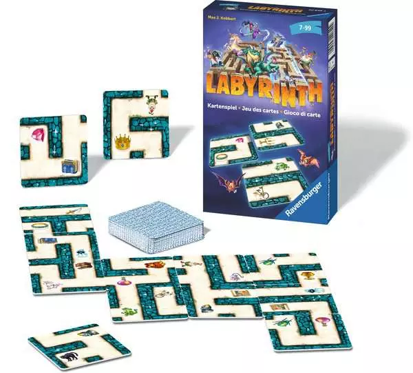 Ravensberger Matratzen Labyrinth Kartenspiel - Reisespiel ab 7 Jahren Auslauf