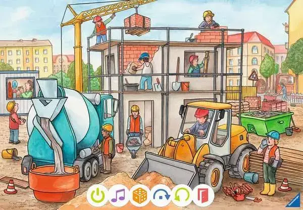 Ravensberger Matratzen Kinderpuzzle ab 3 Jahren - tiptoi® Puzzle für kleine Entdecker: Baustelle - 12 Teile Fabrik Onlineshop