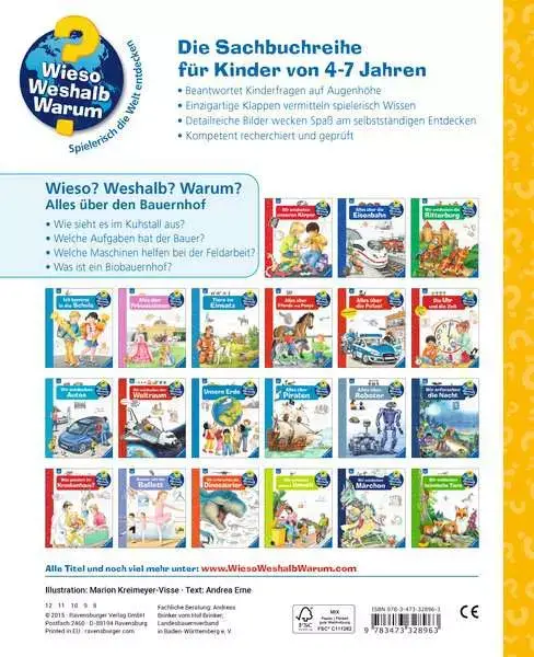 Ravensberger Matratzen Ravensburger Wieso? Weshalb? Warum?, Band 3: Alles über den Bauernhof Vatertagsangebot