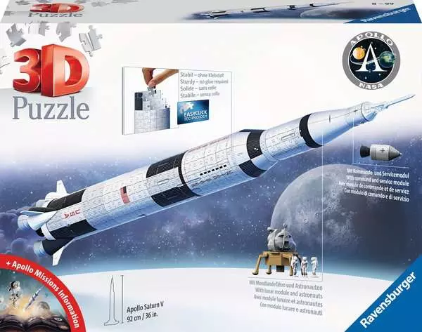 Ravensberger Matratzen 3D Puzzle Apollo Saturn V Rakete Valentinstagsangebot
