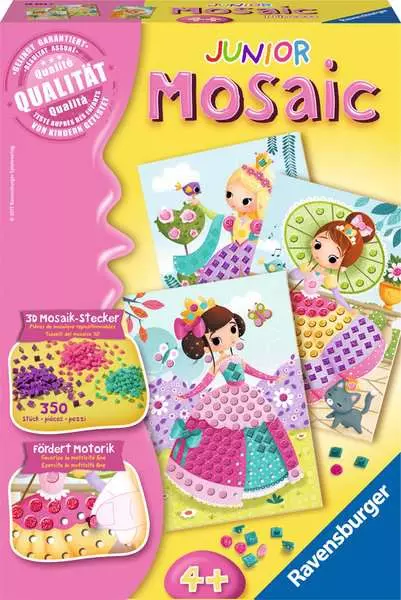 Ravensberger Matratzen Mosaic Junior Princess - Bastelset für Kinder ab 4 Jahren Heißer Verkauf