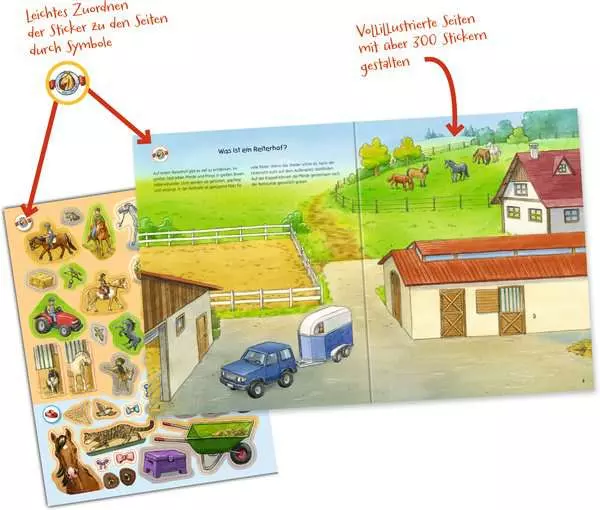 Ravensberger Matratzen Ravensburger Wieso? Weshalb? Warum? Stickerheft: Pferde Große Rabatte