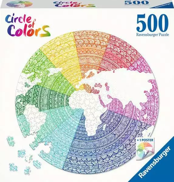 Ravensberger Matratzen Puzzle 500 Teile - Circle of Colors - Mandala Bestseller