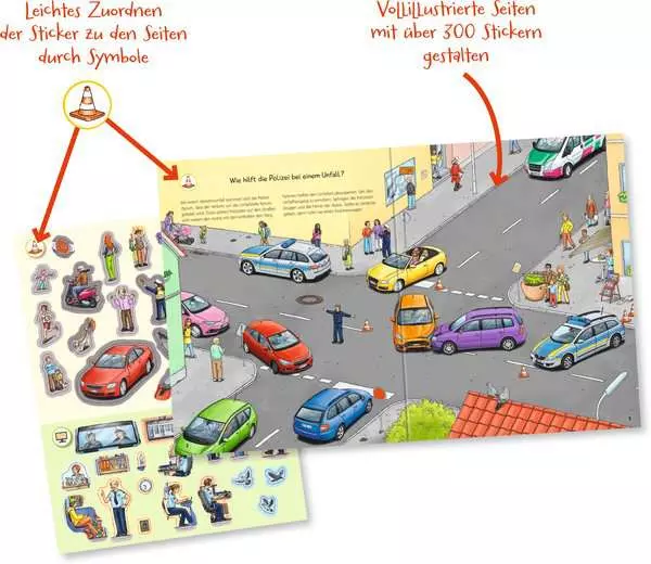 Ravensberger Matratzen Ravensburger Wieso? Weshalb? Warum? Stickerheft: Polizei Nur für heute