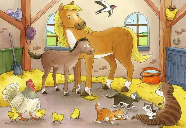 Ravensberger Matratzen Kinderpuzzle ab 3 Jahren - Glückliche Tierfamilien - 12 Teile Speichern exportieren
