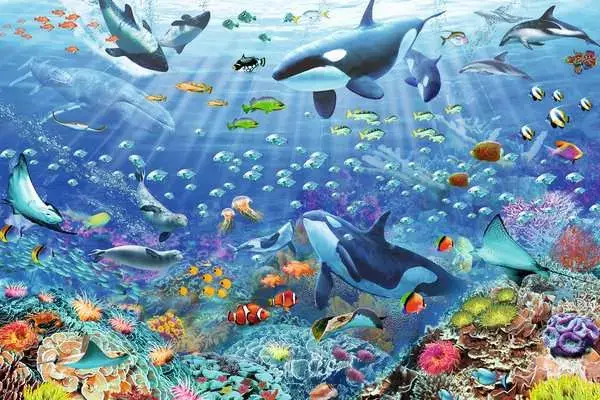 Ravensberger Matratzen Puzzle 3000 Teile - Bunter Unterwasserspaß 50% Rabatt für begrenzte Zeit