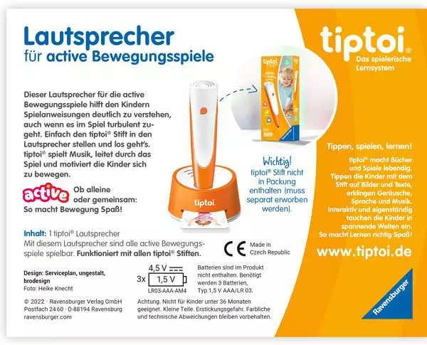 Ravensberger Matratzen tiptoi® ACTIVE Lautsprecher Fabrikpreis