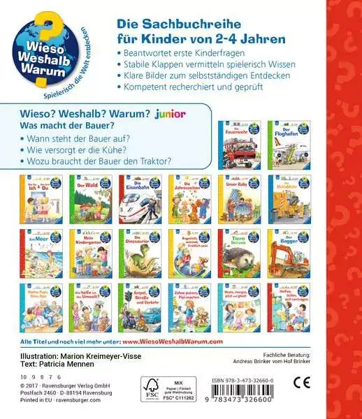 Ravensberger Matratzen Ravensburger Wieso? Weshalb? Warum? junior, Band 62: Was macht der Bauer? Letzte 2 Tage
