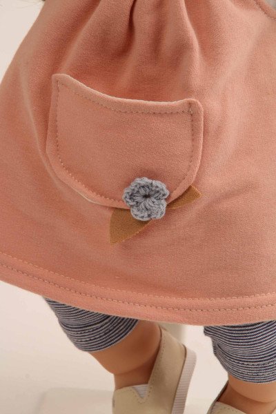 Schildkröt Manufaktur Kleidung zu Puppe 37 cm Schlummerle/Strampelchen/Lenchen- Kleidung rose/bleu Sonderangebot
