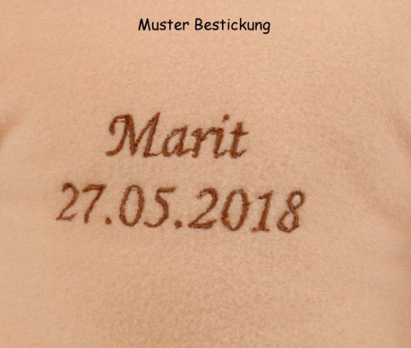 Schildkröt Manufaktur Puppe Schlummerle 37 cm braune Haare, blaue Schlafaugen, Kleidung rose/weiss/bleu Rabatt