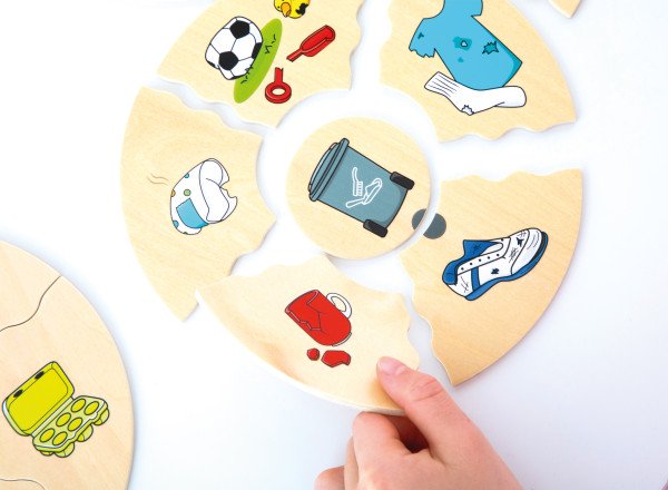Schildkröt Manufaktur Puzzle HUMANICO "Mülltrennung" by Beleduc Saisonschlussverkauf
