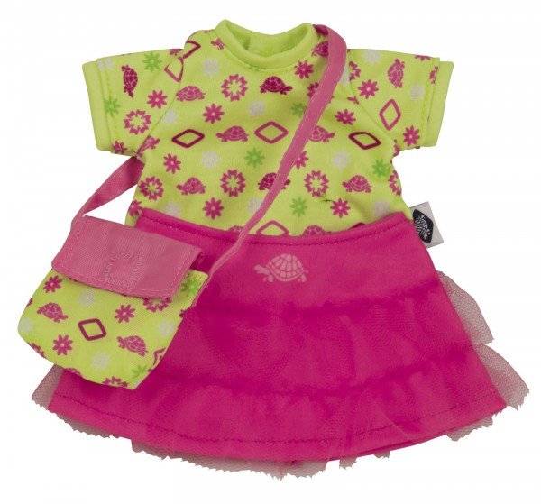Schildkröt Manufaktur Stoffpuppe Emmeline 30 cm, gesticktes Gesicht, Kleidung pink/grün Sonderangebot der Fabrik