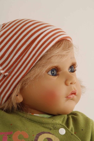 Schildkröt Manufaktur Puppe Aaron 60 cm von Gudrun Legler, blonde Haare, Kleidung Dschungel 50% Rabatt für begrenzte Zeit