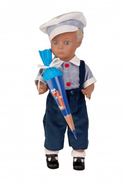 Schildkröt Manufaktur Anzug zu Stehpuppe 41 cm Schulkleidung blau/weiss Schlussverkauf