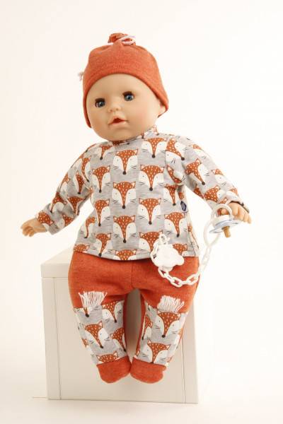 Schildkröt Manufaktur Kleidung zu Baby Amy 45 cm mit Fuchsprint Muttertagsangebot