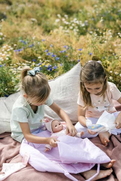 Schildkröt Manufaktur Wickeltragetasche für Puppen bis 32 cm Farbe rose/braun Zeitlich begrenztes Angebot