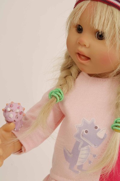 Schildkröt Manufaktur Puppe Müller-Wichtel Emma 30 cm blonde Haare, Drachen-Kleidung Bestseller