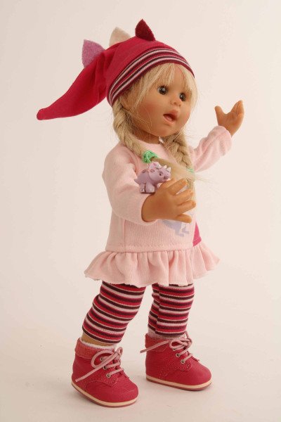 Schildkröt Manufaktur Puppe Müller-Wichtel Emma 30 cm blonde Haare, Drachen-Kleidung Bestseller