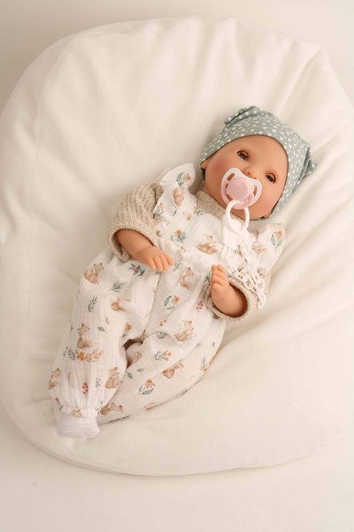 Schildkröt Manufaktur Schnullerbaby Lenchen 37 cm, Malhaar, blaue Schlafaugen, Füchschen Letzte 3 Tage