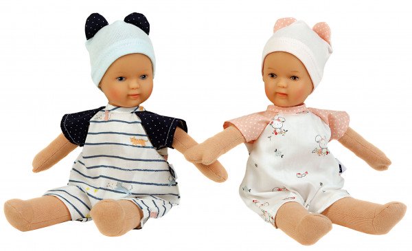 Schildkröt Manufaktur Overall mit Mütze zu Puppe Schmuserle 30 cm in blau/weiss Bis zu 65% Rabatt