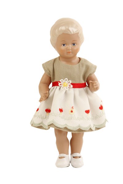 Schildkröt Manufaktur Kleid für Stehpuppe 18 cm, sommerlich Nur noch ein Tag übrig