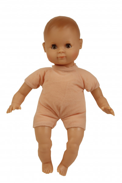 Schildkröt Manufaktur Puppe Schlummerle 32 cm mit Malhaar und braunen Schlafaugen, Kleidung rose/braun Flash Sale