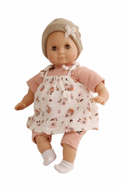 Schildkröt Manufaktur Kleidung zu Puppe Schlummerle 32 cm, Overall rose mit Kleid und Mütze Begrenztes Angebot