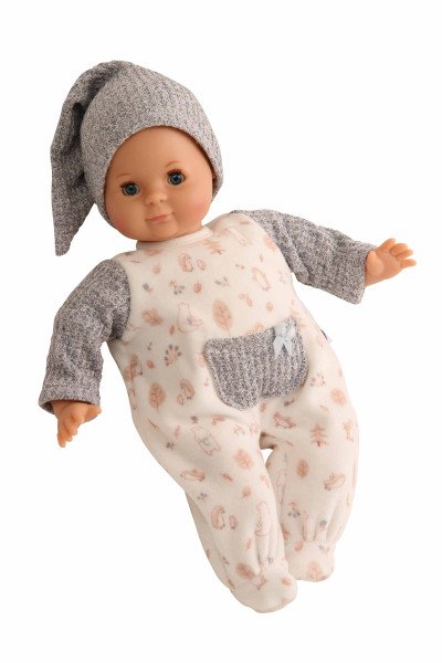Schildkröt Manufaktur Kleidung zu Puppe Schlummerle 32 cm, Nickyoverall weiss/blau Black Friday