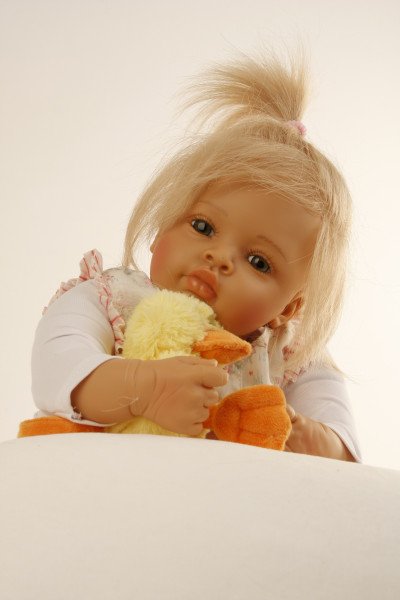 Schildkröt Manufaktur Baby Melissa 50 cm von Natali Blick blonde Haare, Kleidung pink/weiss-Copy Saisonale Angebote