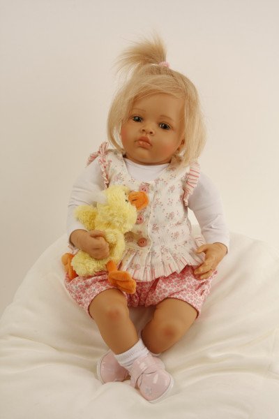 Schildkröt Manufaktur Baby Melissa 50 cm von Natali Blick blonde Haare, Kleidung pink/weiss-Copy Saisonale Angebote