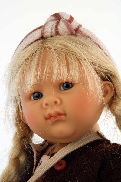 Schildkröt Manufaktur Puppe Müller-Wichtel Maja 30 cm blonde Haare, Kleidung rose/braun Kostenlose Rückgabe