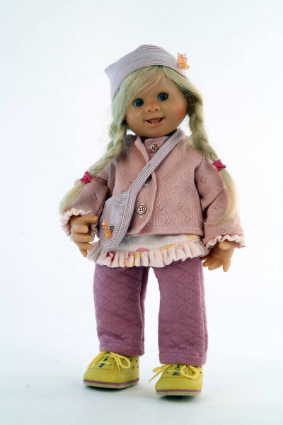 Schildkröt Manufaktur Puppe Müller-Wichtel Fiona 30 cm blonde Haare, Kleidung rose Begrenzte Freigabe