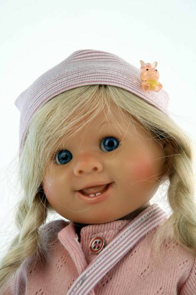 Schildkröt Manufaktur Puppe Müller-Wichtel Fiona 30 cm blonde Haare, Kleidung rose Begrenzte Freigabe