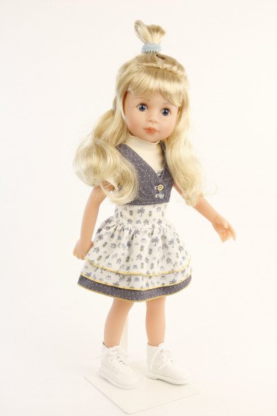 Schildkröt Manufaktur Stehpuppe Yella 46 cm blonde Haare, Kleidung weiss/blau Sonderangebot der Fabrik