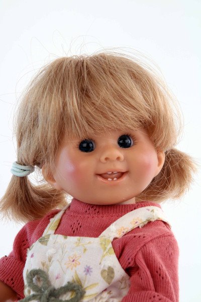 Schildkröt Manufaktur Puppe Müller-Wichtel Ida 25 cm blonde Haare, Blumenoverall Kostenloser Versand international