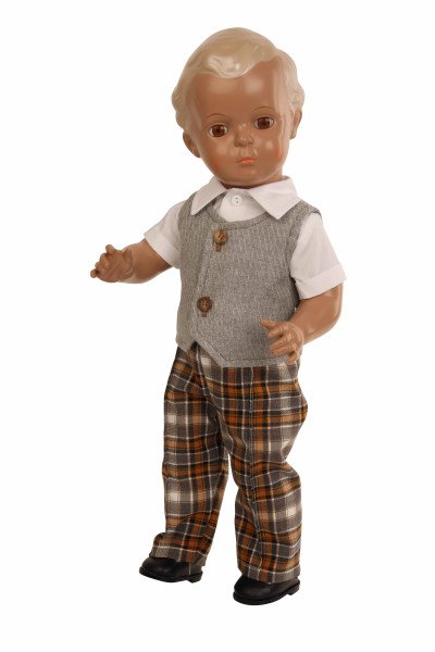 Schildkröt Manufaktur Anzug für Stehpuppe 34 bis 49 cm, braun/weiss/grau Verkauf