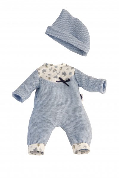 Schildkröt Manufaktur Kleidung zu Puppe Mein 1. Baby 28 cm Strickoverall blau/weiss Tägliche Deals