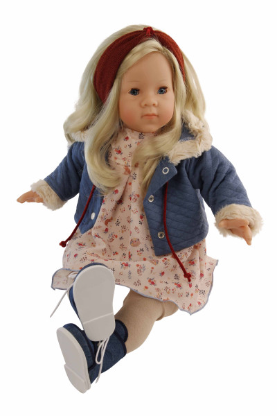 Schildkröt Manufaktur Kleidung zu Puppe 52 cm Elli/Klara/Julchen winterlich blau/rose zollfrei