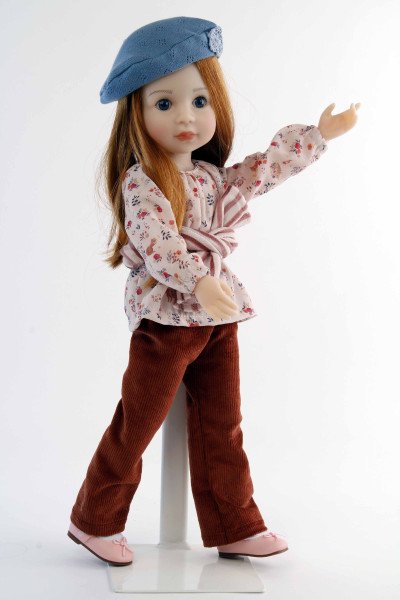 Schildkröt Manufaktur Stehpuppe Yella 46 cm rote Haare, Kleidung Hippie Muttertagsangebot
