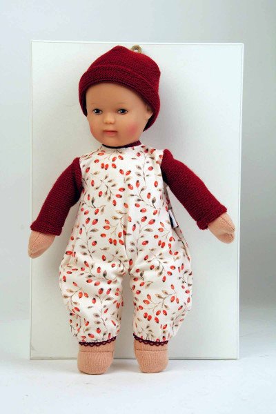 Schildkröt Manufaktur Puppe Schmuserle 30 cm Malhaar, braune Malaugen, Kleidung rot/weiss Bis zu 55% Rabatt