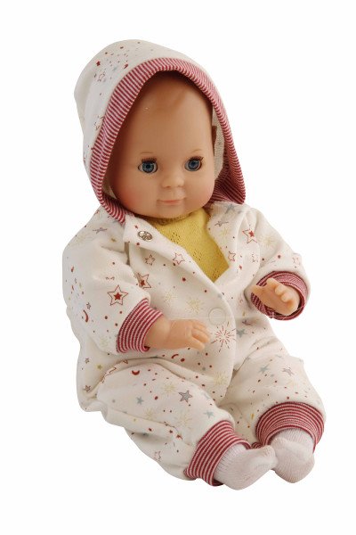 Schildkröt Manufaktur Kleidung zu Puppe Schlummerle 32 cm, Overall weiss/rot Online Shopping