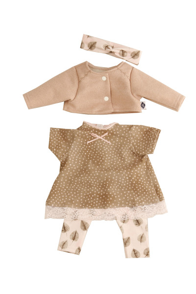 Schildkröt Manufaktur Kleidung zu Susi/Hanni/Amy 45 cm weiss/rose/braun