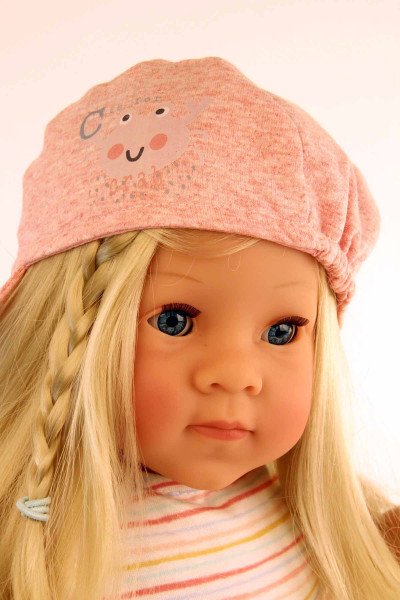 Schildkröt Manufaktur Stehpuppe Elli 52 cm blonde Haare, blaue Schlafaugen, maritime Kleidung weiss/blau/rose Super Sparpreis