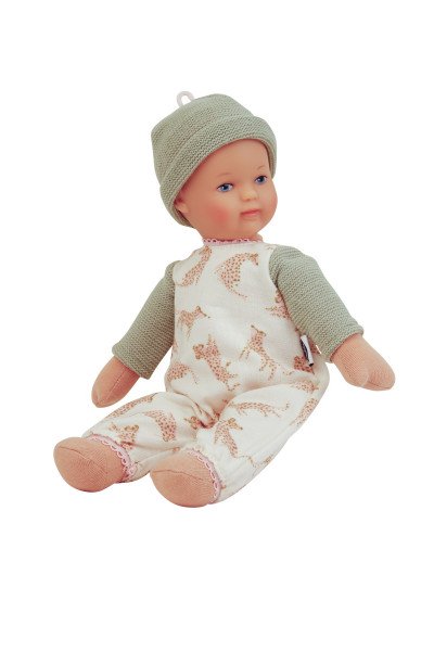 Schildkröt Manufaktur Overall mit Mütze zu Puppe Schmuserle 30 cm in grün/weiss Begrenzte Freigabe