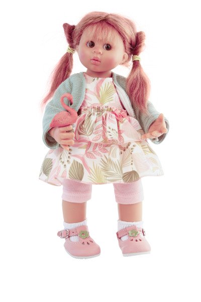 Schildkröt Manufaktur Puppe Müller-Wichtel Lotta 30 cm rote Haare, Kleidung rose/grün/weiss