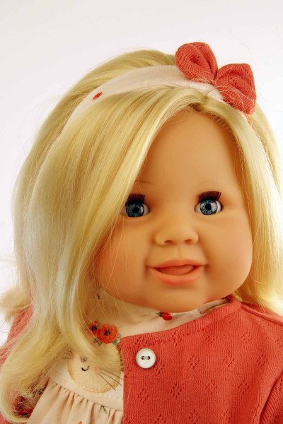 Schildkröt Manufaktur Puppe Klara 52 cm blonde Haare, blaue Schlafaugen, Kleidung Mäuschen Bis zu 50% Rabatt