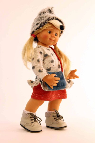 Schildkröt Manufaktur Puppe Müller-Wichtel Mona 30 cm blonde Haare, Igel-Kleidung Online