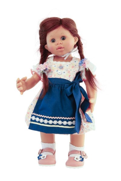 Schildkröt Manufaktur Puppe Müller-Wichtel Lili Gr 30, braune Haare, im Dirndl rose/blau Hotsell