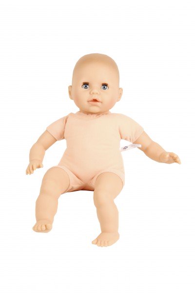 Schildkröt Manufaktur Baby Amy 45 cm mit Schnuller, Malhaar, blaue Schlafaugen, Babykleidung rose Blitzverkäufe
