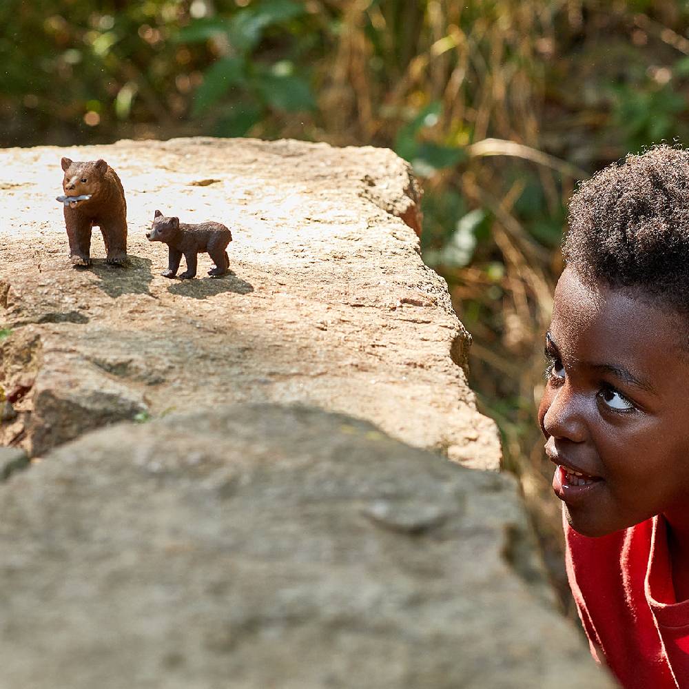 Schleich Grizzlybär-Mutter mit Jungem Hotsell